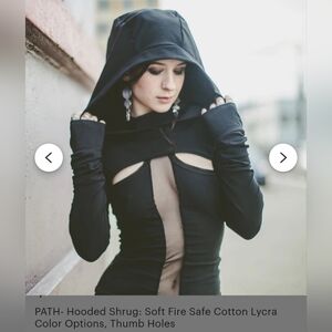 MoWest Creations Path Hooded Black Shrug
